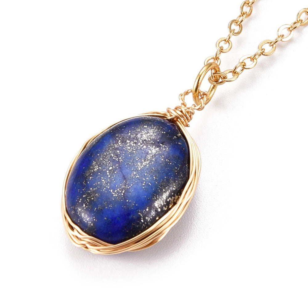 Natural Lapis Lazuli Pendant Necklace
