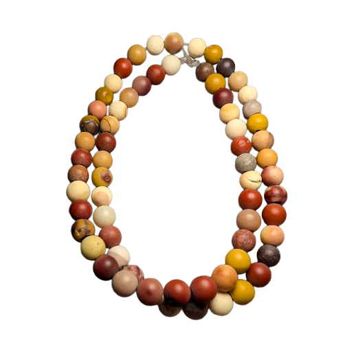 Mookaite Semi-Precious Round Beads - 6mm