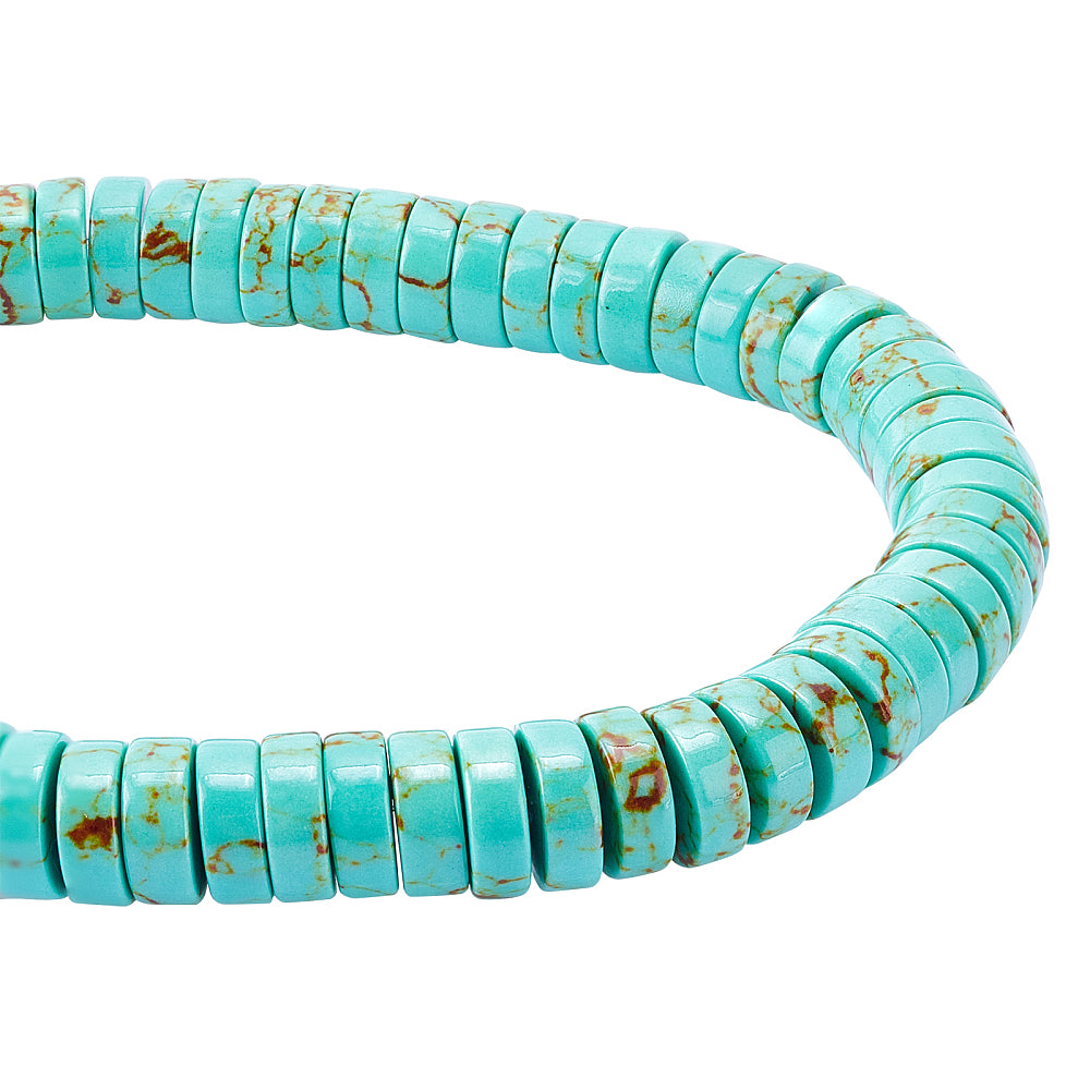 Synthetic Turquoise Heishi Bead Strand