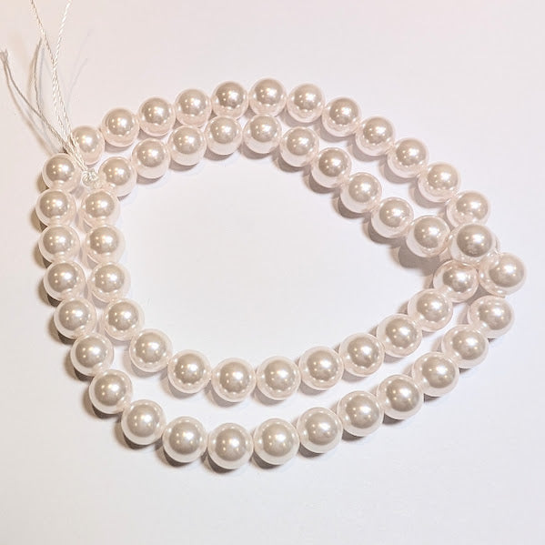 Cream Cubic Zirconia Pearls - 7mm