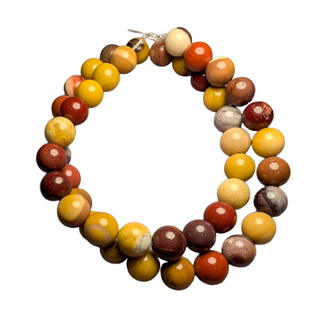 Mookaite Semi-Precious Round Beads - 9mm