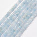 Aquamarine Semi-Precious Faceted Rondelle Beads - 4mm