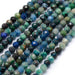 Chrysocolla Semi Precious Faceted Round Beads - 4mm