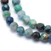 Chrysocolla Semi Precious Faceted Round Beads - 4mm