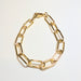 Paperclip Chain Bracelet, Chunky, Gold Plated