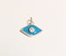 Enamel Evil Eye Charm Silver