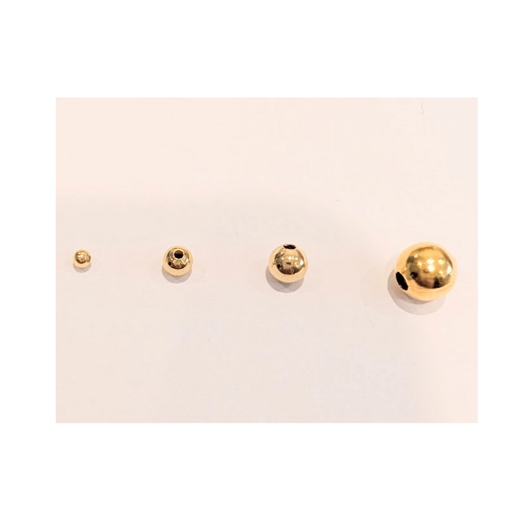 Gold Plated Round Spacer Beads – 2mm, 3mm, 4mm, 6mm