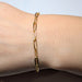 Paperclip Chain Bracelet, Fine, Gold Plated