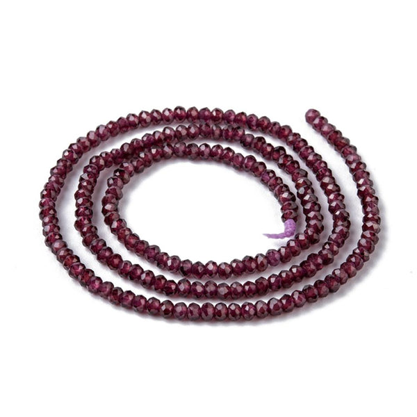 Garnet Semi Precious Beads - 3mm