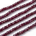 Garnet Semi Precious Faceted Rondelle Beads - 3mm