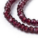 Garnet Semi Precious Faceted Rondelle Beads - 3mm