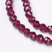 Garnet Semi-Precious Faceted Round Beads - 3mm