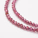 Garnet Semi-Precious Faceted Round Beads, Grade AA - 2mm