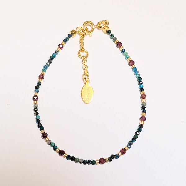 Garnet & Chrysocolla Bracelet