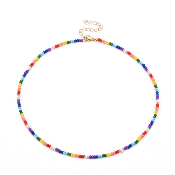 Glass Seed Beads Beaded Necklaces (42cm)