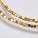 Gold Plated Hematite Faceted Cube Beads - 1.5mm