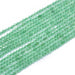 Agate Semi-Precious Green Faceted Round Beads - 2mm