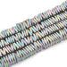 Rainbow Hematite Square Heishi Beads - 4mm