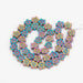 Hematite Flower Shaped Beads Iridescent Pink/ Blue - 10mm