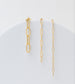 Paperclip Chain Earrings, Medium, Gold Plated