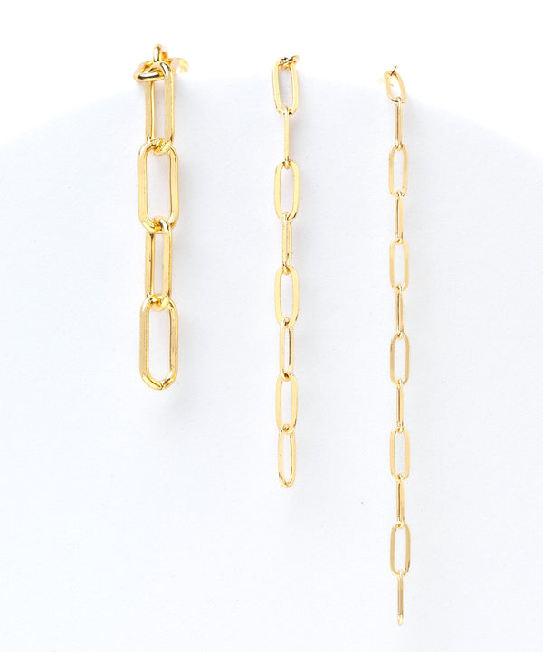 Paperclip Chain by the meter - Gold Vacuum Plated