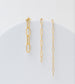 Paperclip Chain Earrings, Fine, Gold Plated
