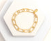 Paperclip Chain Bracelet, Chunky, Gold Plated
