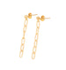 Paperclip Chain Earrings, Fine, Gold Plated