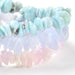 Larimar, Blue Lace Agate, Kunzite - Stackable Stretch Bracelet Set