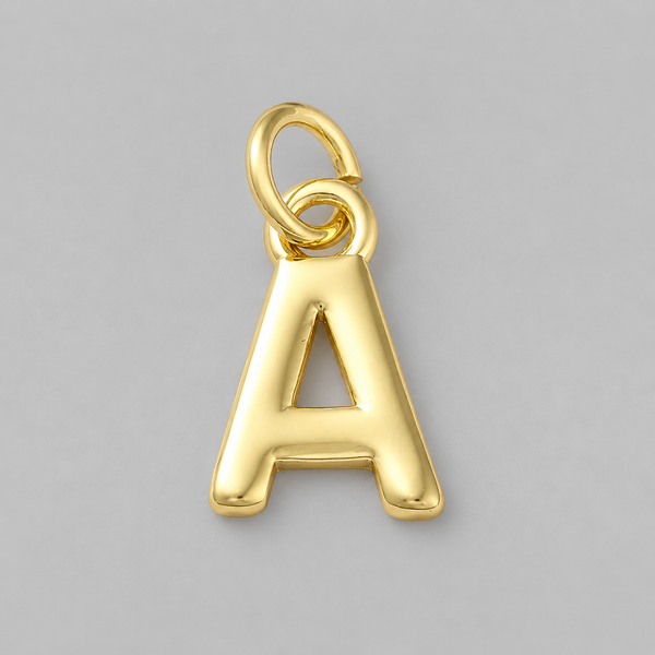 18K Gold Plated Letter Charms: A - Z