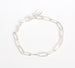 Paperclip Chain Bracelet, Medium, Silver Plated