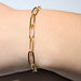 Paperclip Chain Bracelet, Medium, Gold Plated