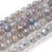 Labradorite Faceted Rondelle Beads - 4mm