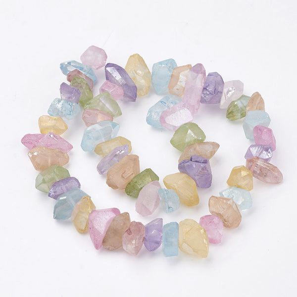Quartz Crystal Dyed Frosted Colourful Beads