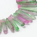 Quartz Crystal Dyed Violet/Pink Faceted Nugget Beads