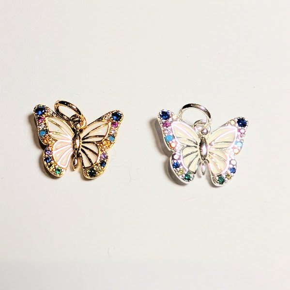 Butterfly Rainbow Charm - Gold & Silver