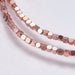 Rose Gold Plated Hematite Faceted Cube Beads - 1.5mm