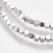 Silver Hematite Square Faceted Beads - 2mm