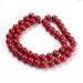 Synthetic Turquoise Round Beads Dyed Red - 8mm