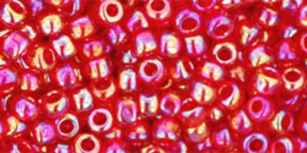 Transparent Rainbow Siam Ruby Seed Beads – SIZE 8 / 10g