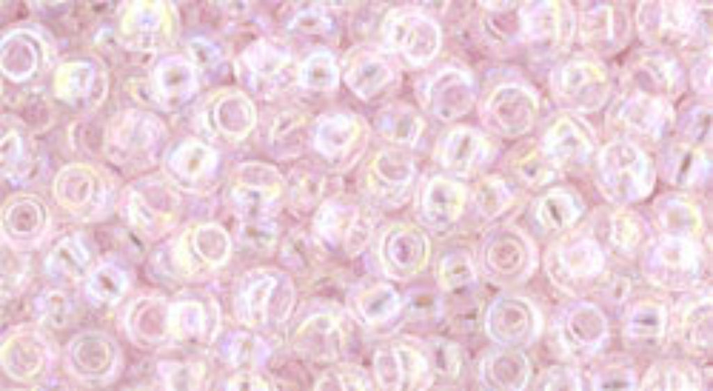Transparent Rainbow Pink Seed Beads – SIZE 8 / 10g