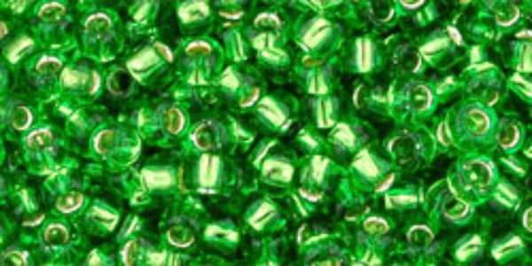 Silver Lined Peridot Seed Beads – SIZE 8 / 10g