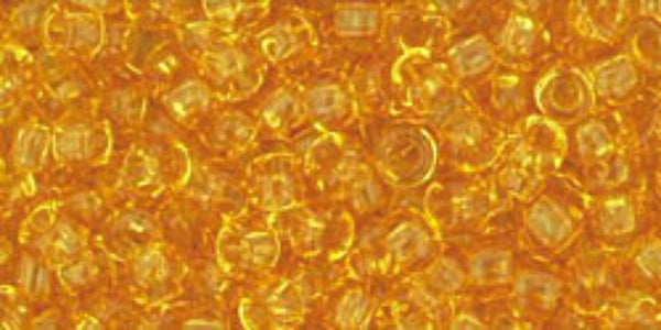 Transparent Light Topaz Seed Beads – SIZE 8 / 10g