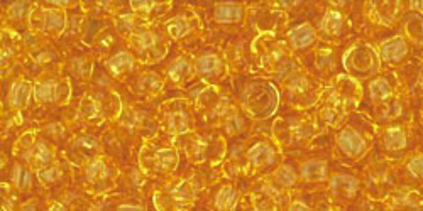 Transparent Light Topaz Seed Beads – SIZE 8 / 10g