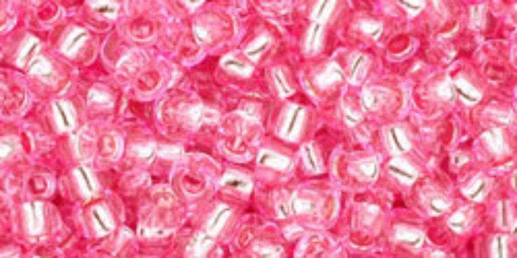 Silver Lined Pink Seed Beads – SIZE 8 / 10g