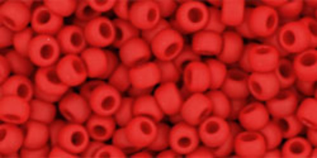 Opaque Frosted Pepper Red Seed Beads – SIZE 8 / 10g