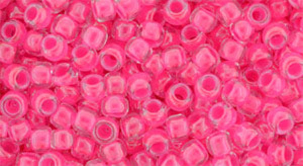 Luminous Neon Pink Seed Beads – SIZE 8 / 10g