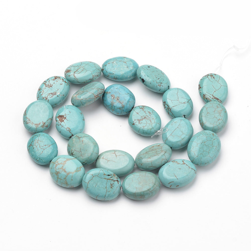Large Turquoise Oval Beads