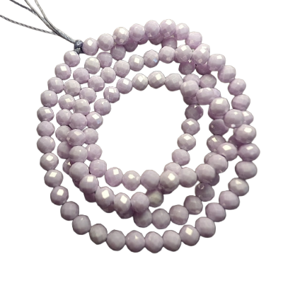 Lilac Opaque Cubic Zirconia Beads - 3mm