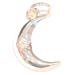 Silver Moon Charm with diamante